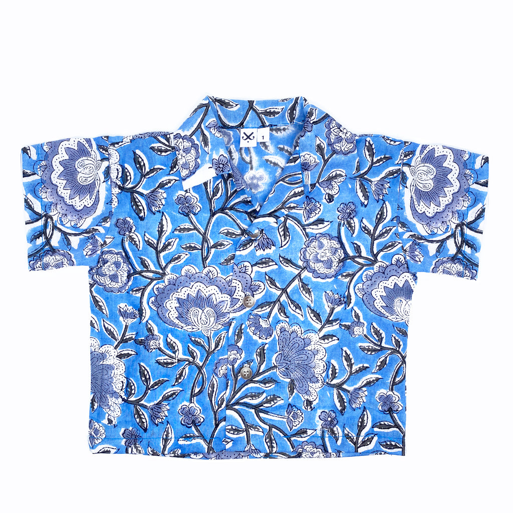 FLORAL SHIRT IN BLUES