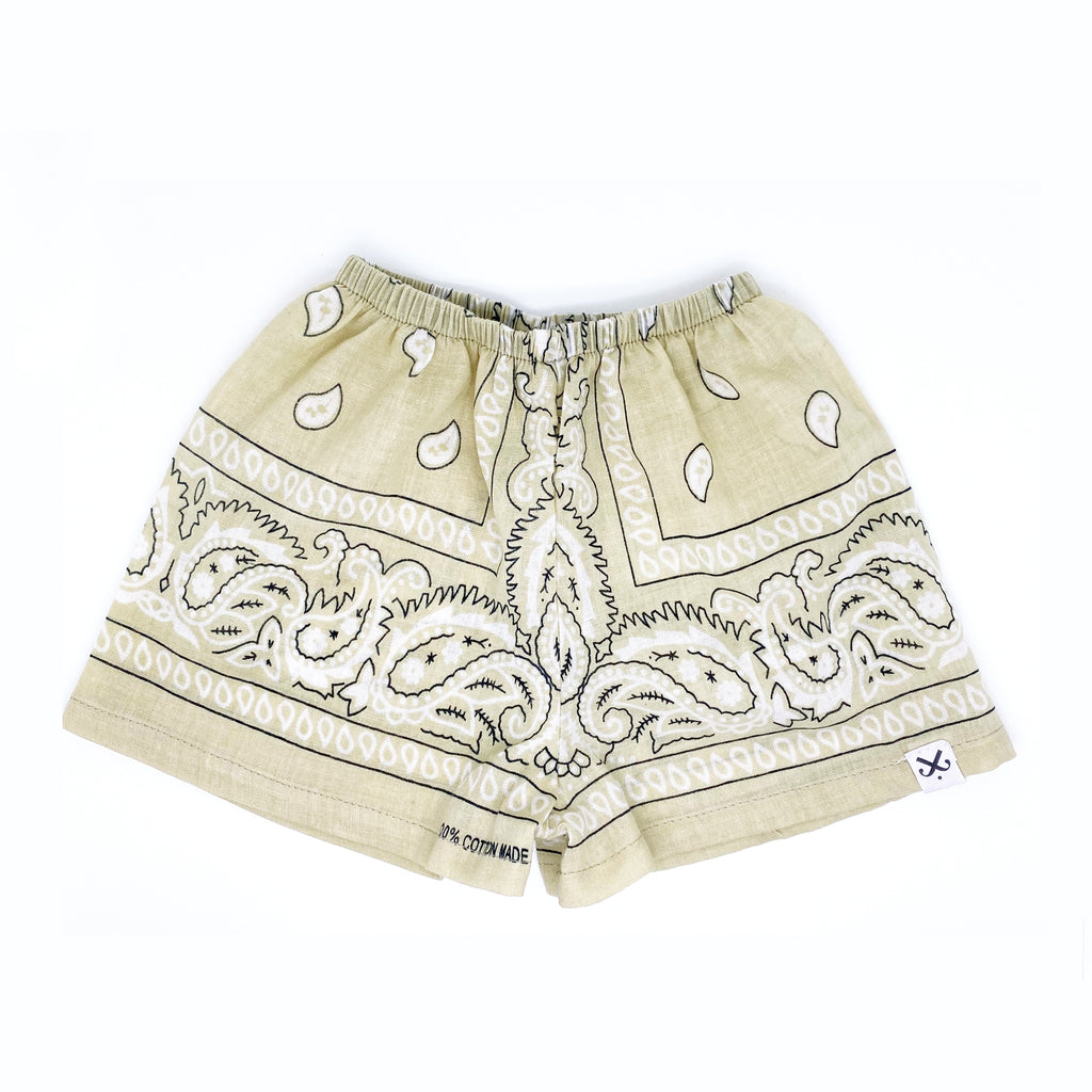 BANDANA SHORTS IN BEIGE